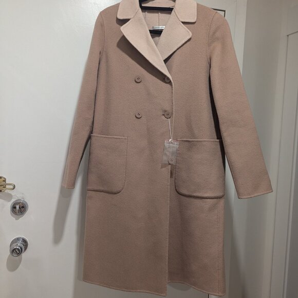 S'Max Mara 100% wool tan coat  NWT size IT40 or US 6 - Picture 2 of 4
